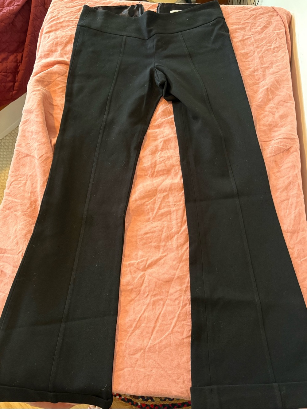 Alice + Olivia Black High-Waist Tailored Flare Pants